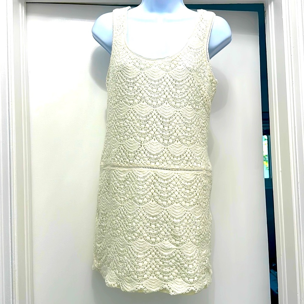 Juicy Couture Size Small Crocheted Dress Cream Colored